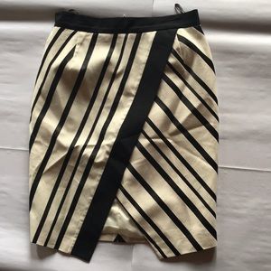 Black and cream striped Skirt